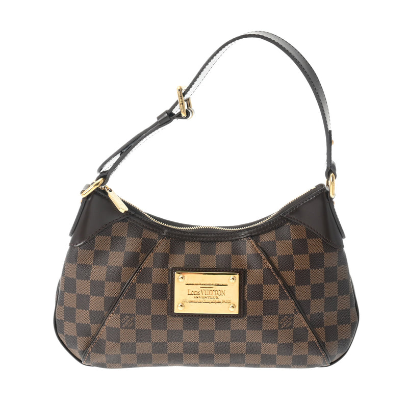 LOUIS VUITTON ルイヴィトン ダミエ テムズ PM ブラウン N48180 レディース ダミエキャンバス セミショルダーバッグ Aランク 中古 銀蔵