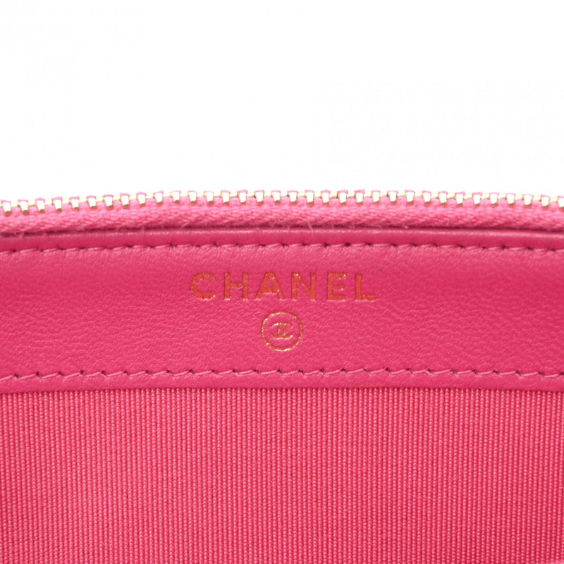 CHANEL シャネル マトラッセ Vステッチ チェーンショルダー ピンク ゴールド金具 レディース ラムスキン ショルダーバッグ Bランク 中古 銀蔵