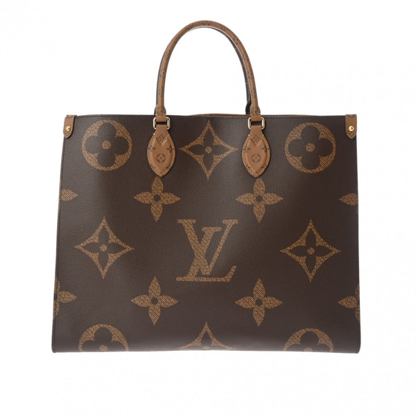 LOUIS VUITTON ルイヴィトン モノグラムジャイアント オンザゴー GM 2WAYトート ブラウン M45320 ユニセックス モノグラムキャンバス ハンドバッグ Aランク 中古 銀蔵