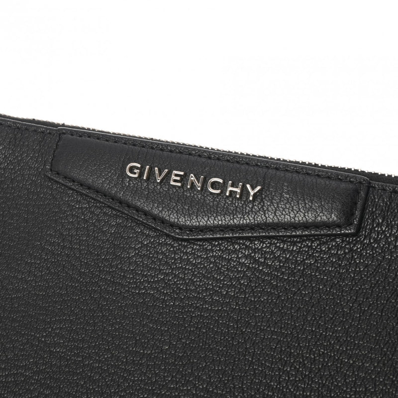 GIVENCHY ジバンシー ブラック メンズ レザー クラッチバッグ ABランク 中古 銀蔵