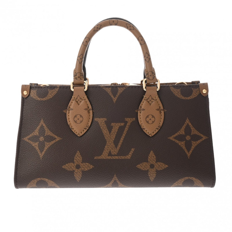 LOUIS VUITTON ルイヴィトン モノグラムリバース オンザゴー EW 2WAYショルダー ブラウン M46653 レディース モノグラムキャンバス ハンドバッグ Aランク 中古 銀蔵