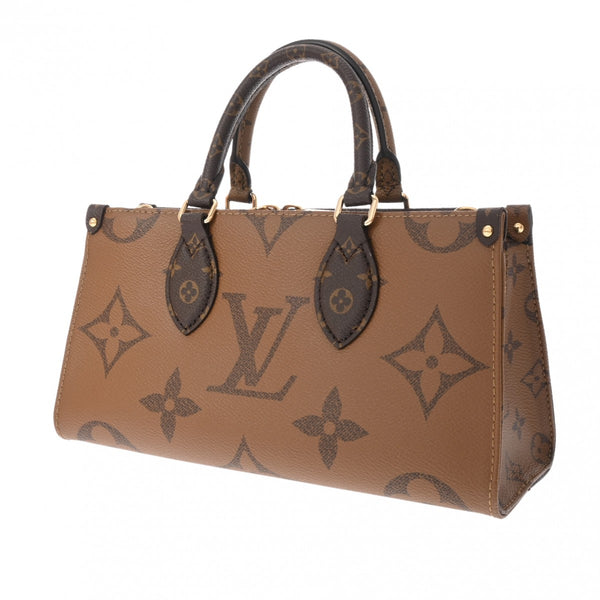 LOUIS VUITTON ルイヴィトン モノグラムリバース オンザゴー EW 2WAYショルダー ブラウン M46653 レディース モノグラムキャンバス ハンドバッグ Aランク 中古 銀蔵