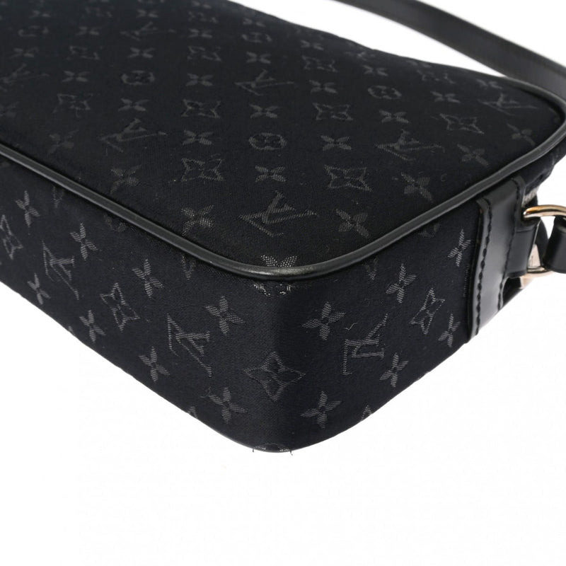 LOUIS VUITTON ルイヴィトン モノグラムサテン ポシェットコントドゥフェ セミショルダー ノワール M92275 レディース サテン ショルダーバッグ Bランク 中古 銀蔵