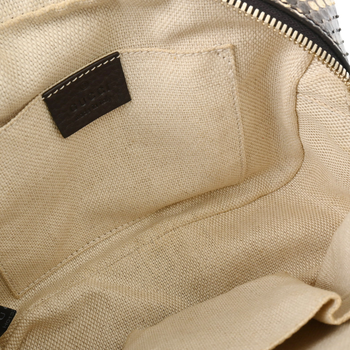 グッチ ソーホー ブラウン レディース パイソン ショルダーバッグ