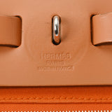 HERMES エルメス エールバッグ ジップ PM 2WAY オレンジ/茶 □P刻印(2012年頃) レディース トワルオフィシェ/ヴァッシュハンター ハンドバッグ Bランク 中古 銀蔵