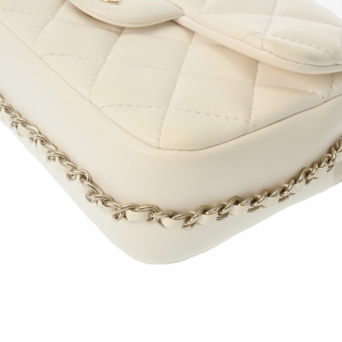 CHANEL 新品未使用 シャネルフェイクパール チェーンショルダー 20cm 42976 ホワイト