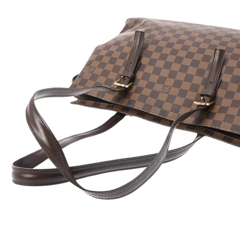 LOUIS VUITTON ルイヴィトン ダミエ チェルシー ブラウン N51119 レディース ダミエキャンバス トートバッグ Bランク 中古 銀蔵