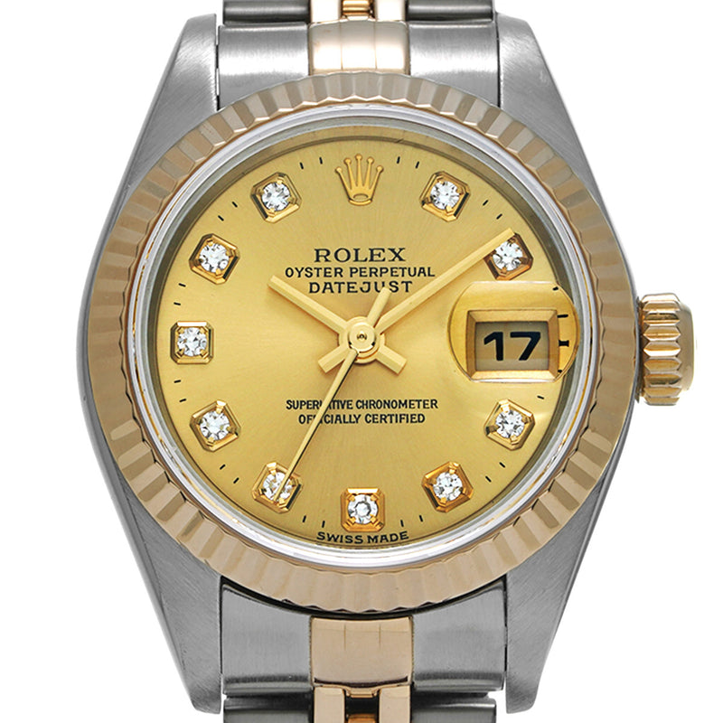 ROLEX ロレックス デイトジャスト 10Pダイヤ 79173G レディース 腕時計 自動巻き Aランク 中古 銀蔵