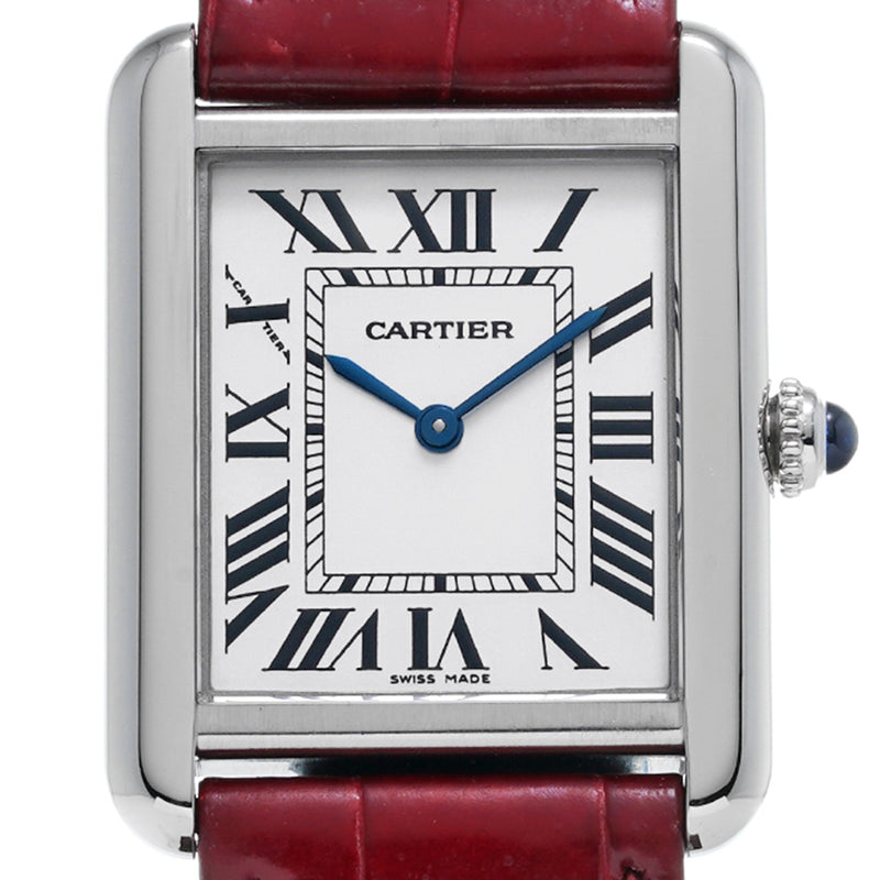 CARTIER カルティエ タンクソロ SM W1018255 レディース 腕時計 クォーツ Aランク 中古 銀蔵