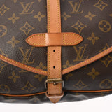 LOUIS VUITTON ルイヴィトン モノグラム ソミュール 30 ブラウン M42256 レディース モノグラムキャンバス ショルダーバッグ Bランク 中古 銀蔵