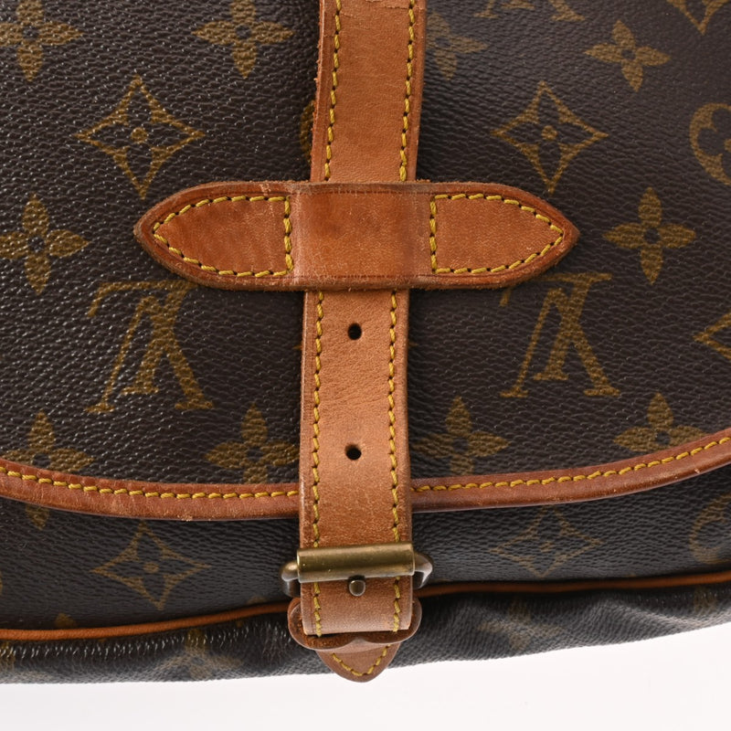 LOUIS VUITTON ルイヴィトン モノグラム ソミュール 30 ブラウン M42256 レディース モノグラムキャンバス ショルダーバッグ Bランク 中古 銀蔵