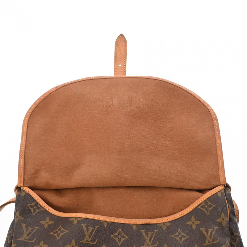 LOUIS VUITTON ルイヴィトン モノグラム ソミュール 30 ブラウン M42256 レディース モノグラムキャンバス ショルダーバッグ Bランク 中古 銀蔵