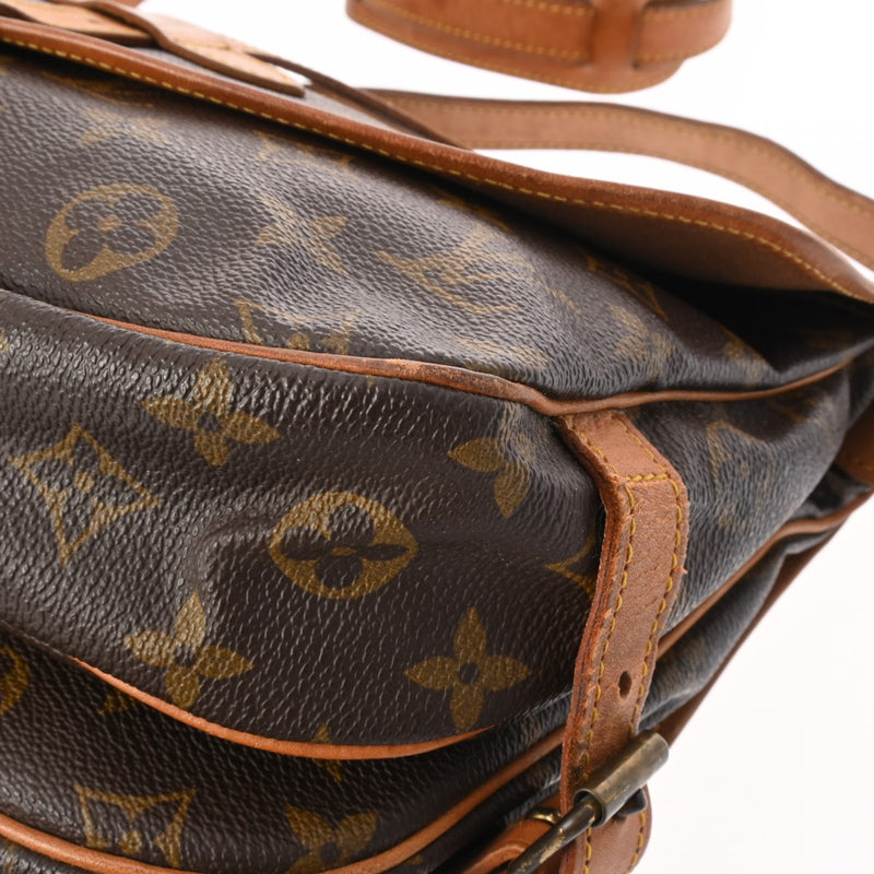 LOUIS VUITTON ルイヴィトン モノグラム ソミュール 30 ブラウン M42256 レディース モノグラムキャンバス ショルダーバッグ Bランク 中古 銀蔵