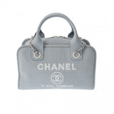 CHANEL シャネル ドーヴィル ボーリングバッグ 2WAY ブルー A92749 レディース キャンバス ハンドバッグ Aランク 中古 銀蔵