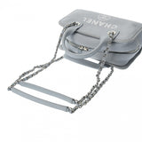 CHANEL シャネル ドーヴィル ボーリングバッグ 2WAY ブルー A92749 レディース キャンバス ハンドバッグ Aランク 中古 銀蔵