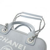 CHANEL シャネル ドーヴィル ボーリングバッグ 2WAY ブルー A92749 レディース キャンバス ハンドバッグ Aランク 中古 銀蔵