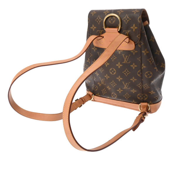 LOUIS VUITTON ルイヴィトン モノグラム モンスリ MM ブラウン M51136 レディース モノグラムキャンバス リュック・デイパック Bランク 中古 銀蔵