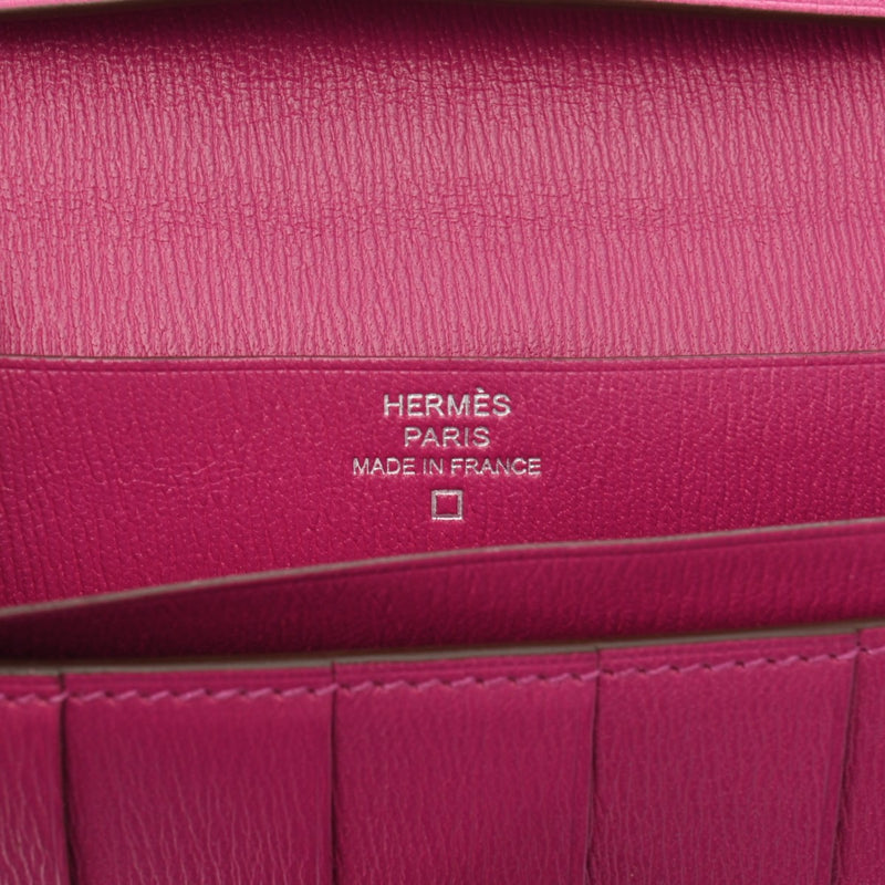 HERMES エルメス ベアン スフレ  ローズシェヘラザード D刻印(2019年頃) ユニセックス アリゲーターマット 長財布 ABランク 中古 銀蔵