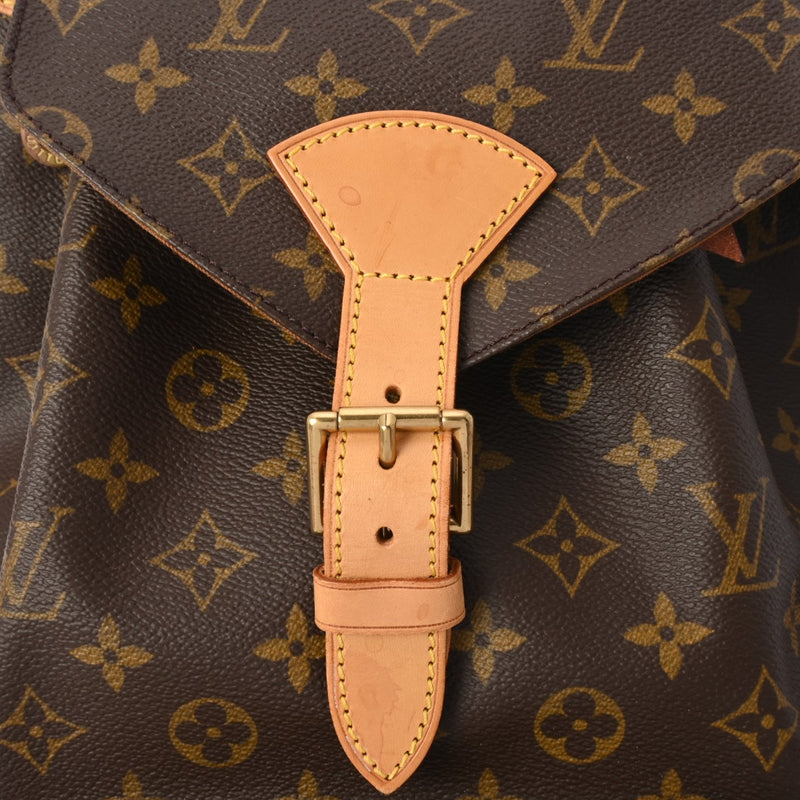 LOUIS VUITTON ルイヴィトン モノグラム モンスリ GM ブラウン M51135 レディース モノグラムキャンバス リュック・デイパック Bランク 中古 銀蔵