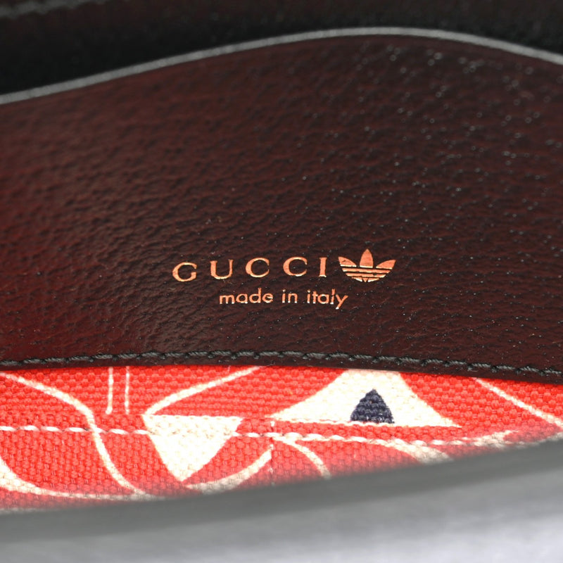 GUCCI グッチ adidasコラボ ブラック/ホワイト 727791 ユニセックス レザー ショルダーバッグ 新同 中古 銀蔵