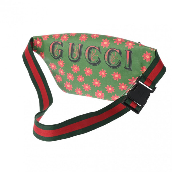 GUCCI グッチ ボディバッグ ミニ　ヒグチユウココラボ チルドレンズ グリーン レディース PVC ボディバッグ 未使用 銀蔵