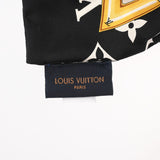 LOUIS VUITTON ルイヴィトン バンドーモノグラム コンフィデンシャル ブラック/ホワイト M78656 レディース シルク100％ スカーフ ABランク 中古 銀蔵