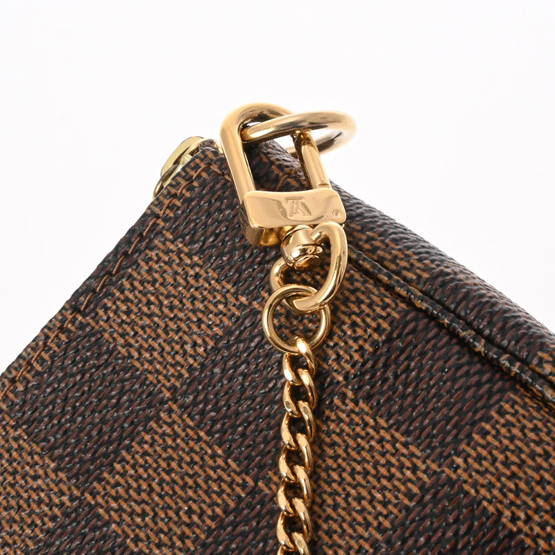 LOUIS VUITTON ルイヴィトン ダミエ ミニ ポシェット アクセソワール ブラウン N58009 レディース ダミエキャンバス アクセサリーポーチ Aランク 中古 銀蔵