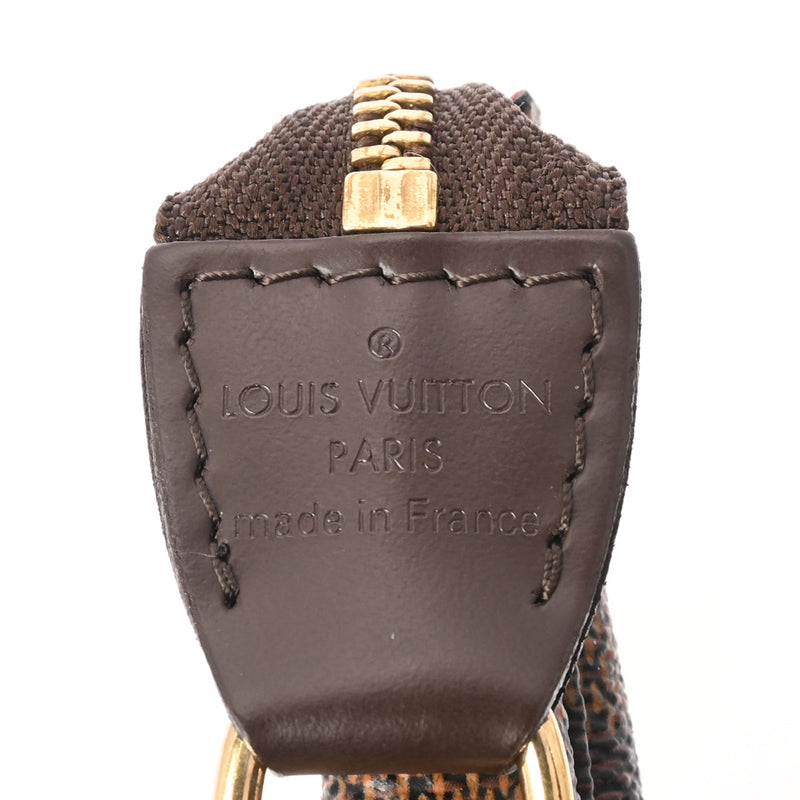 LOUIS VUITTON ルイヴィトン ダミエ ミニ ポシェット アクセソワール ブラウン N58009 レディース ダミエキャンバス アクセサリーポーチ Aランク 中古 銀蔵