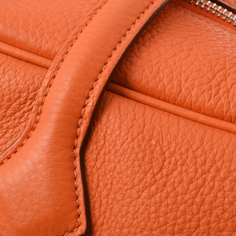 HERMES エルメス ヴィクトリア 35 オレンジ □K刻印(2007年頃) レディース トリヨンクレマンス ハンドバッグ ABランク 中古 銀蔵