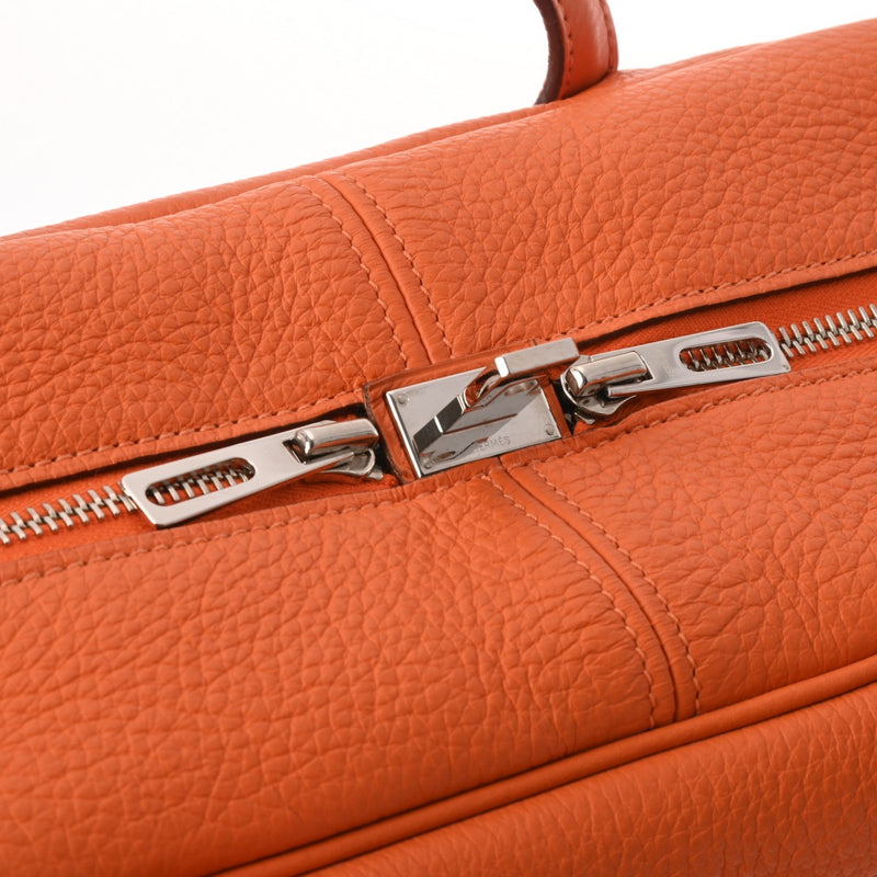 HERMES エルメス ヴィクトリア 35 オレンジ □K刻印(2007年頃) レディース トリヨンクレマンス ハンドバッグ ABランク 中古 銀蔵