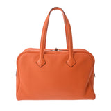 HERMES エルメス ヴィクトリア 35 オレンジ □K刻印(2007年頃) レディース トリヨンクレマンス ハンドバッグ ABランク 中古 銀蔵