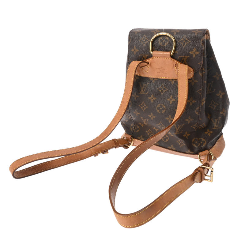 LOUIS VUITTON ルイヴィトン モノグラム モンスリ MM ブラウン M51136 レディース モノグラムキャンバス リュック・デイパック Bランク 中古 銀蔵