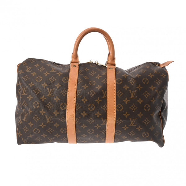 LOUIS VUITTON ルイヴィトン モノグラム キーポル 45 ブラウン M41428 ユニセックス モノグラムキャンバス ボストンバッグ Bランク 中古 銀蔵