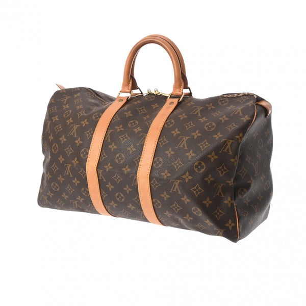 LOUIS VUITTON ルイヴィトン モノグラム キーポル 45 ブラウン M41428 ユニセックス モノグラムキャンバス ボストンバッグ Bランク 中古 銀蔵