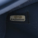 CHANEL シャネル マトラッセ チェーンショルダー Wフラップ 25cm ネイビー レディース キャビアスキン ショルダーバッグ ABランク 中古 銀蔵
