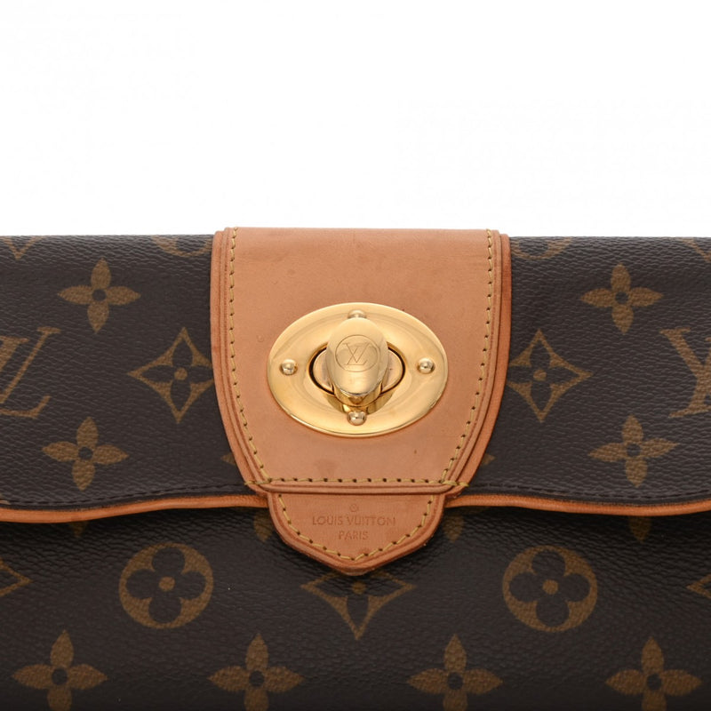 LOUIS VUITTON ルイヴィトン モノグラム ポルトフォイユ ボエシ ブラウン M63220 レディース モノグラムキャンバス 長財布 Bランク 中古 銀蔵