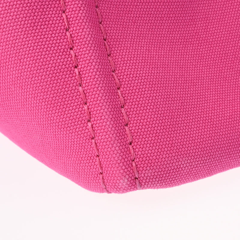 PRADA プラダ カナパ トート ピンク レディース キャンバス ハンドバッグ ABランク 中古 銀蔵