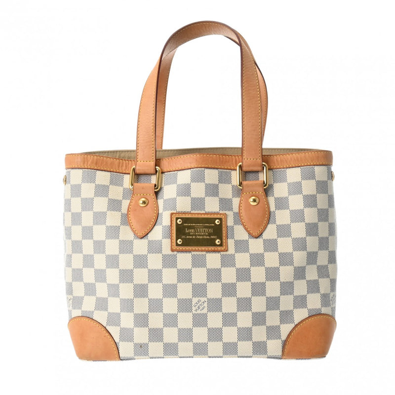 LOUIS VUITTON ルイヴィトン ダミエアズール ハムステッド PM ホワイト N51207 レディース ダミエアズールキャンバス ハンドバッグ Bランク 中古 銀蔵