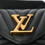 LOUIS VUITTON ルイヴィトン ニューウェーブ ミュルティポシェット ブラック M56461 レディース カーフレザー ショルダーバッグ Bランク 中古 銀蔵