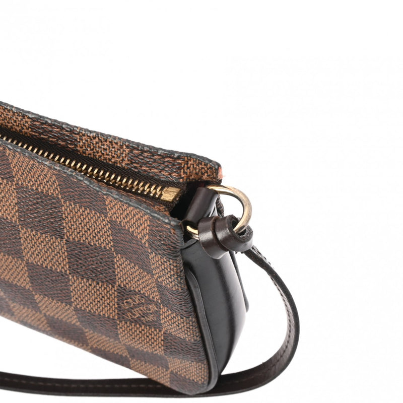 LOUIS VUITTON ルイヴィトン ダミエ ナヴォナ ブラウン N51983 レディース ダミエキャンバス アクセサリーポーチ Bランク 中古 銀蔵