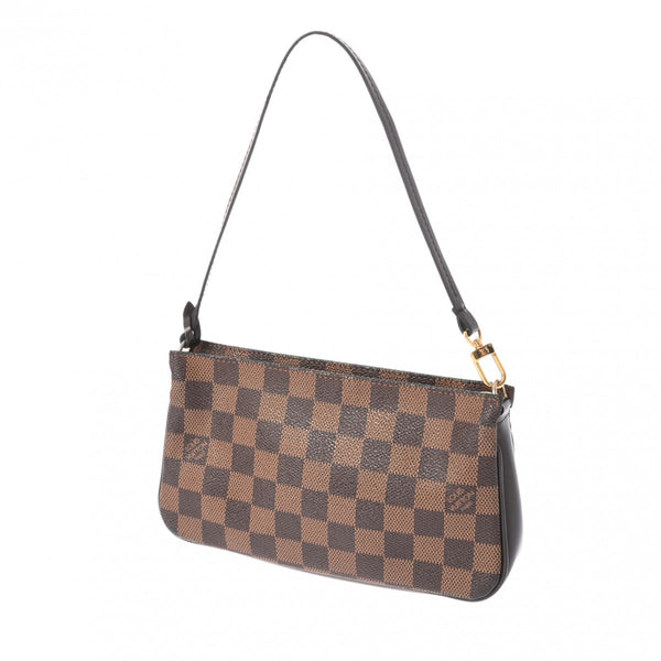 LOUIS VUITTON ルイヴィトン ダミエ ナヴォナ ブラウン N51983 レディース ダミエキャンバス アクセサリーポーチ Bランク 中古 銀蔵