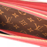 LOUIS VUITTON ルイヴィトン モノグラム ジッピーウォレット レティーロ  スリーズ(赤) M61854 レディース モノグラムキャンバス 長財布 Bランク 中古 銀蔵