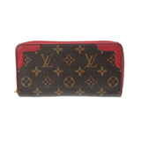 LOUIS VUITTON ルイヴィトン モノグラム ジッピーウォレット レティーロ  スリーズ(赤) M61854 レディース モノグラムキャンバス 長財布 Bランク 中古 銀蔵