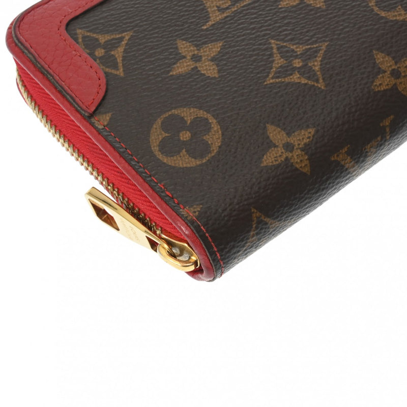 LOUIS VUITTON ルイヴィトン モノグラム ジッピーウォレット レティーロ  スリーズ(赤) M61854 レディース モノグラムキャンバス 長財布 Bランク 中古 銀蔵