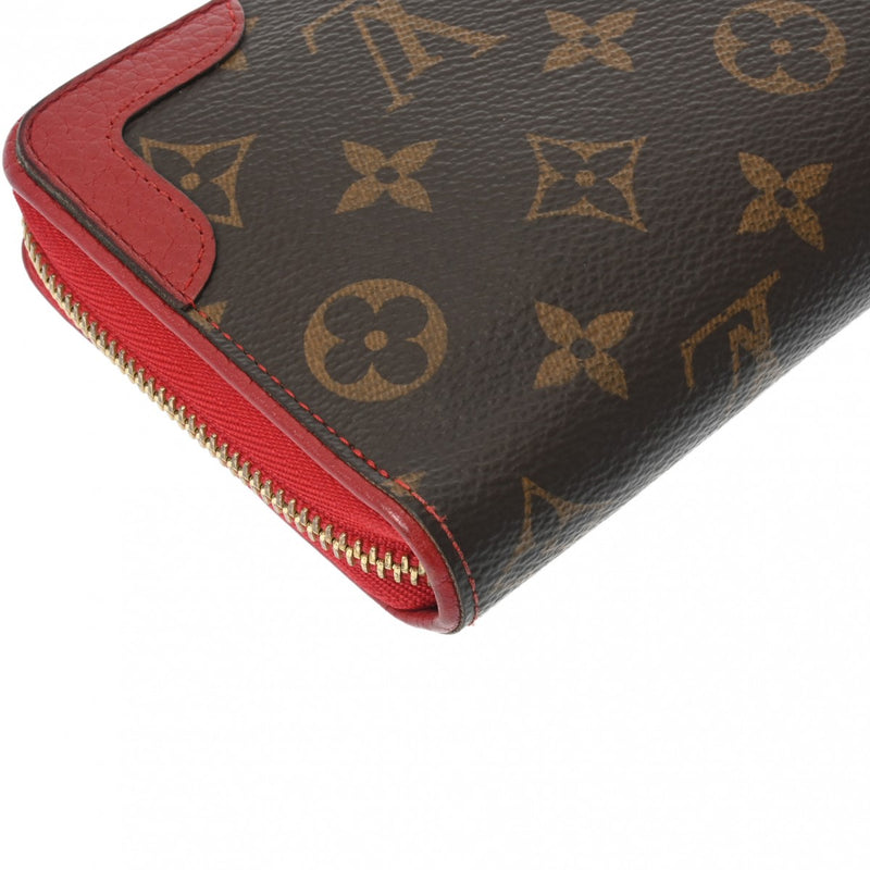 LOUIS VUITTON ルイヴィトン モノグラム ジッピーウォレット レティーロ  スリーズ(赤) M61854 レディース モノグラムキャンバス 長財布 Bランク 中古 銀蔵