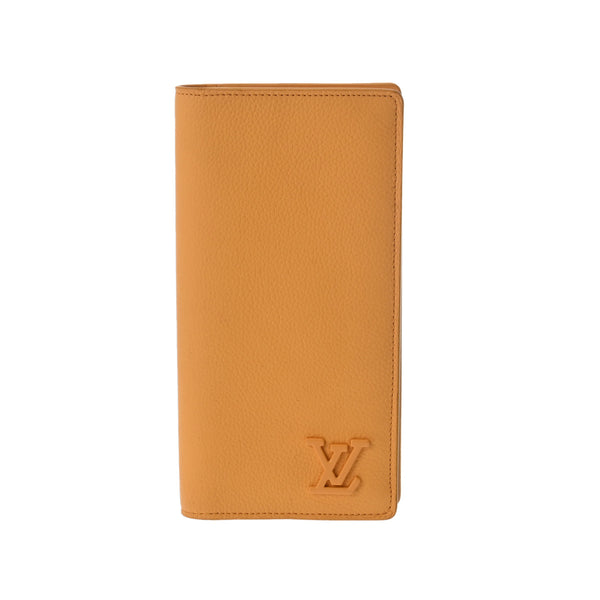 LOUIS VUITTON ルイヴィトン アエログラム ポルトフォイユブラザ NM  サフラン メンズ レザー 長財布 ABランク 中古 銀蔵