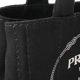 PRADA プラダ カナパ ミニ ブラック レディース キャンバス ハンドバッグ Aランク 中古 銀蔵