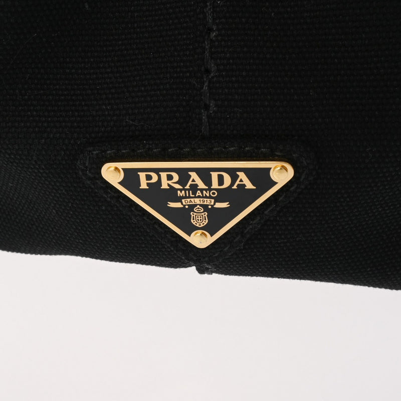 PRADA プラダ カナパ ミニ ブラック レディース キャンバス ハンドバッグ Aランク 中古 銀蔵