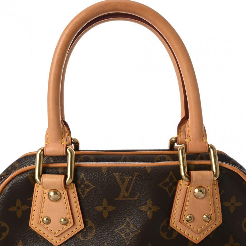 LOUIS VUITTON ルイヴィトン モノグラム マンハッタン PM ブラウン M40026 レディース モノグラムキャンバス ハンドバッグ ABランク 中古 銀蔵