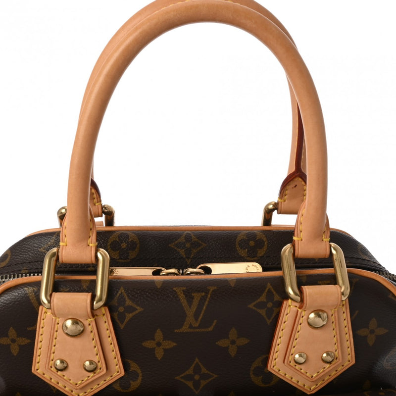 LOUIS VUITTON ルイヴィトン モノグラム マンハッタン PM ブラウン M40026 レディース モノグラムキャンバス ハンドバッグ ABランク 中古 銀蔵